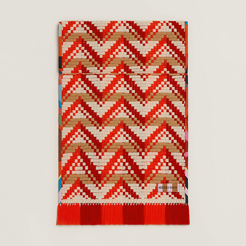 【お洒落で可愛い】HERMES カシミヤマフラー Zoom Chevron Zoom Chevron scarf | Hermès USA